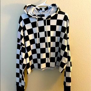 Forever21 checker hoodie